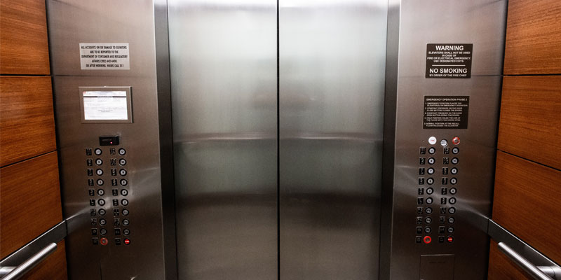 Inside of a Modern Elevator